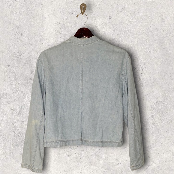 NEIMAN MARCUS CHAMBRAY JACKET SIZE MEDIUM - Picture 2 of 12